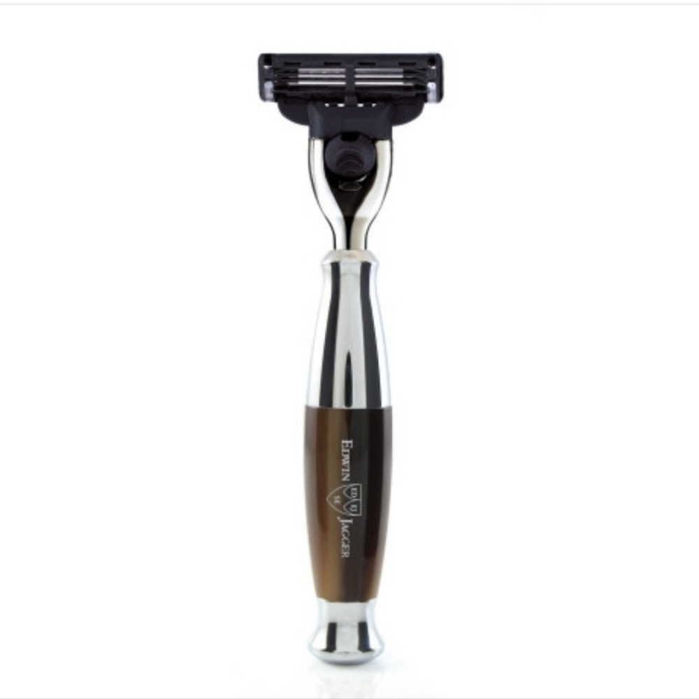 Edwin Jagger Imitation Horn & Chrome Mach3 Razor New